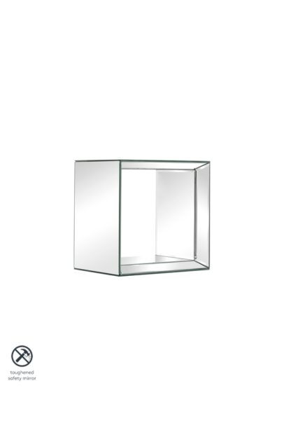 An Image of Uno - Mirrored Square Wall Shelf