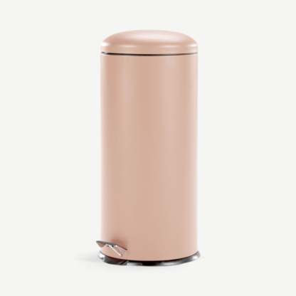 An Image of Joss 30L Domed Pedal Bin, Pink