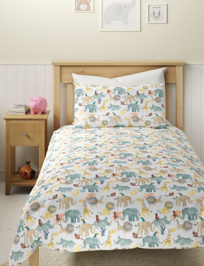 An Image of M&S Pure Cotton Little Safari Bedding Set