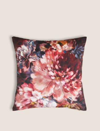 An Image of M&S Velvet Floral Cushion