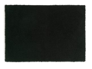 An Image of Habitat Recycled Cosy Plain Shaggy Rug - 80x150cm - Black