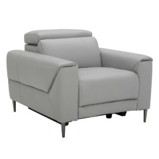 An Image of Bayswater Electric Recliner Chair With Electric Headrest, Orlando Quiet Grey O7304