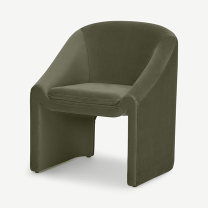 An Image of Shona Dining Chair, Pistachio Green Velvet