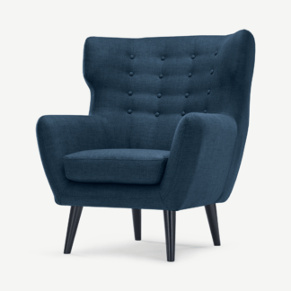 An Image of Kubrick Wing Back Chair, Scuba Blue