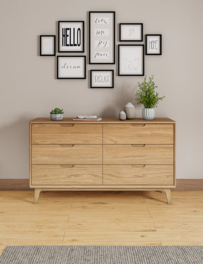 An Image of M&S Nord Wide 6 Drawer Chest