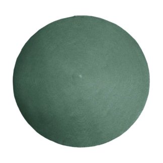 An Image of Cane-line Circle Rug, Dark Green