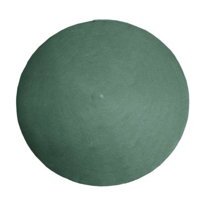 An Image of Cane-line Circle Rug, Dark Green