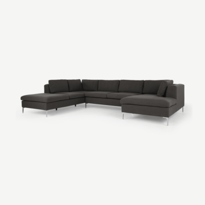 An Image of Monterosso Left Hand Facing Corner Sofa, Oyster Grey