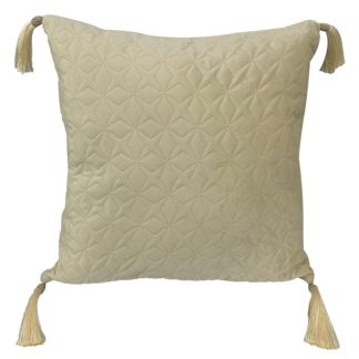 An Image of Star Quilted Cushion - Champagne - 43x43cm