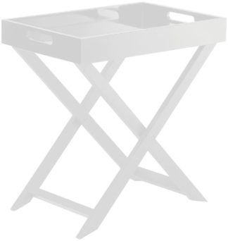 An Image of Habitat Oken Folding Side Table - White