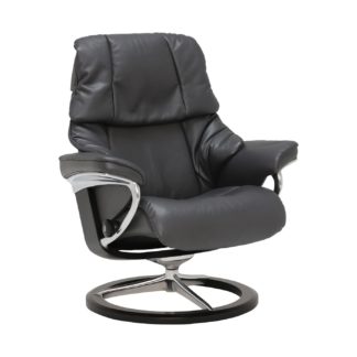 An Image of Stressless Reno Signature Chair & Stool, Choice of Leather