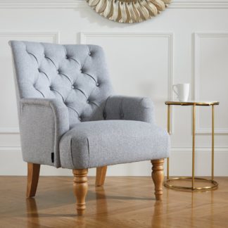 An Image of Padstow Grey Fabric Armchair