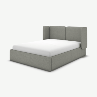 An Image of Ricola King Size Ottoman Storage Bed, Wolf Grey Wool