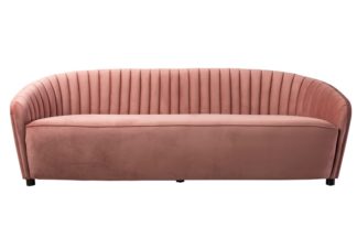 An Image of Alice Three Seat Sofa - Blush Pink