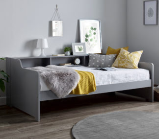 An Image of Tyler Grey Wooden Day Bed Frame Only - 3ft Single