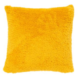 An Image of Snuggle Fleece Cushion - 50cm - Ochre