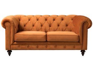 An Image of Monty Two Seat Sofa - Pumpkin