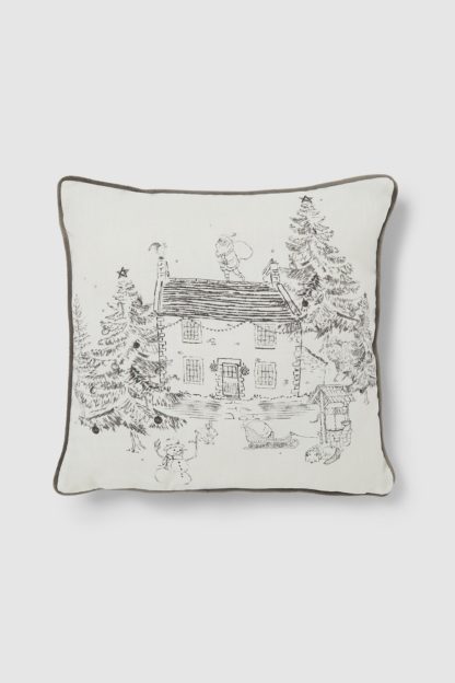 An Image of Exclusive Christmas Midwinter Toile Cushion