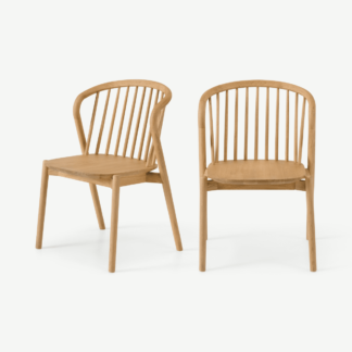 An Image of Tacoma Set of 2 Dining Chairs, Oak