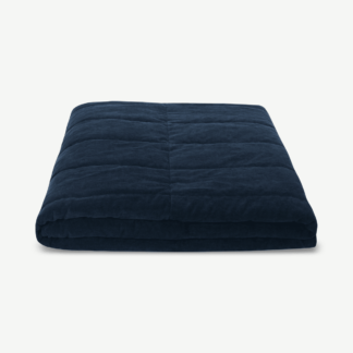 An Image of Jovian Quilted Bedspread, 225 x 220cm, Deep Navy
