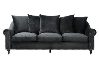 An Image of Portman Three Seat Sofa - Black