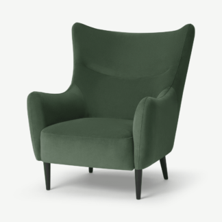 An Image of Bridget Accent Armchair, Elm Green Velvet