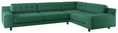 An Image of Habitat Hendricks Left Corner Fabric Chaise - Blue