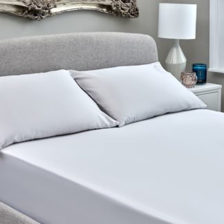 An Image of The Willow Manor Egyptian Cotton Sateen Single Fitted Sheet - Pearl Grey
