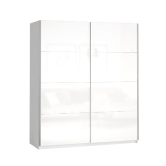 An Image of Lincoln 200cm Sliding Gloss Wardrobe White