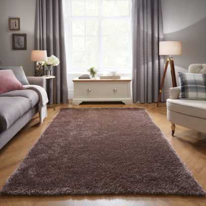 An Image of Indulgence Shaggy Rug Red