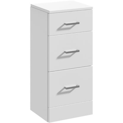 An Image of Balterley Orbit 300x300mm 4 Drawer Unit - Gloss White