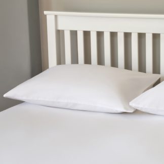 An Image of The Willow Manor 100% Cotton Percale Housewife Pillowcase Pair - Optic White