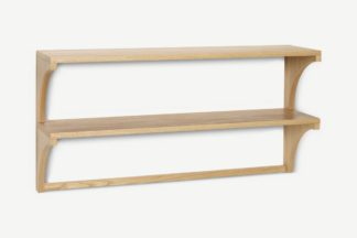 An Image of Huebsch 2-Tier Kitchen Storage Shelf, Oak