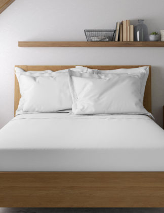 An Image of M&S Pure Cotton 600 Thread Count Sateen Oxford Pillowcase
