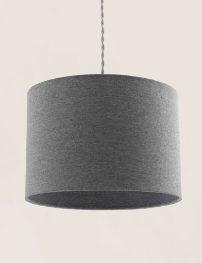 An Image of M&S Textured Drum Lamp Shade