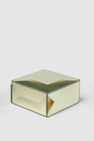 An Image of Gold Mirror Decorative Box Small