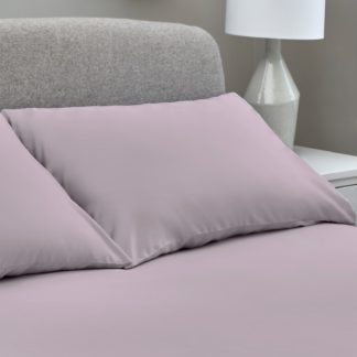 An Image of The Willow Manor Egyptian Cotton Sateen Housewife Pillowcase Pair - Dusky Fig