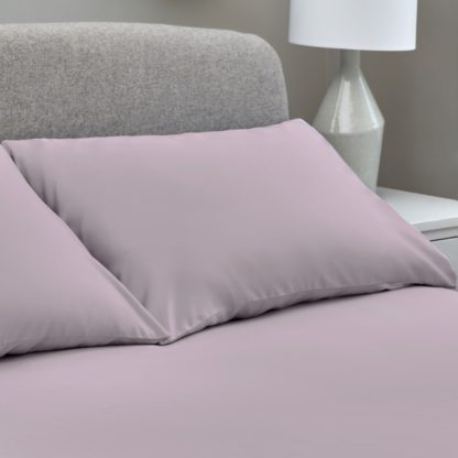 An Image of The Willow Manor Egyptian Cotton Sateen Housewife Pillowcase Pair - Dusky Fig