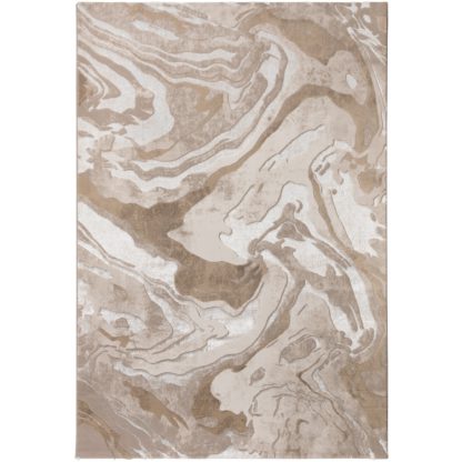 An Image of Marbled Rug Silver and White