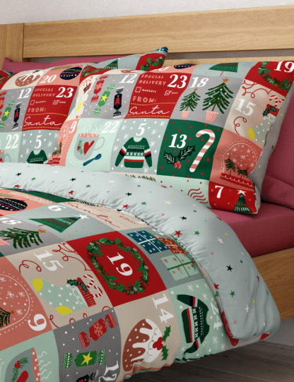 An Image of M&S Cotton Rich Advent Calendar Bedding Set