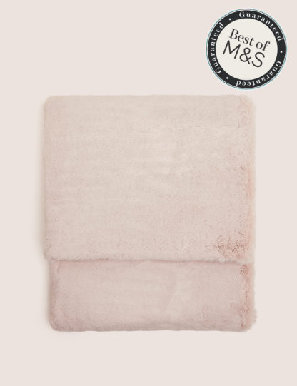 An Image of M&S Supersoft Faux Fur Throw