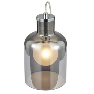 An Image of Jinx Table Lamp - Smoked Glass