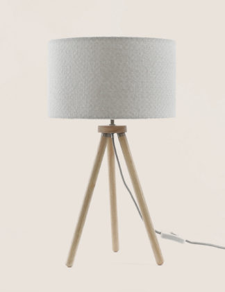 An Image of M&S Wooden Tripod Table Lamp