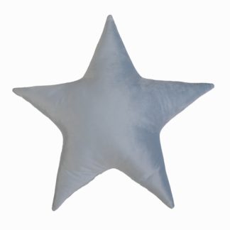 An Image of Star Velvet Cushion - Blue