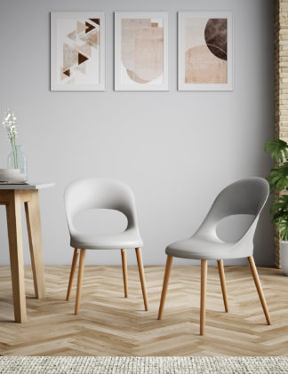An Image of M&S Loft Set of 2 Curved Back Dining Chairs