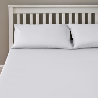 An Image of The Willow Manor Easy Care Percale Single Fitted Sheet - Stone