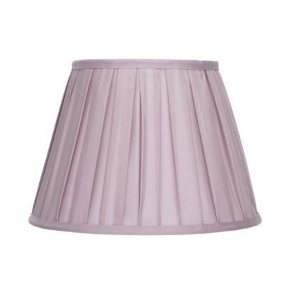 An Image of Raye Dove Pleated Taper Silk Shade - 20cm