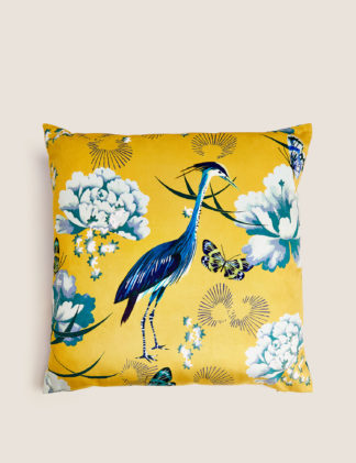 An Image of M&S Velvet Crane Cushion