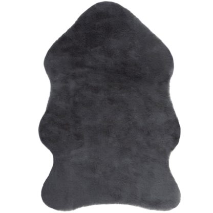 An Image of Supersoft Single Pelt Faux Fur Rug Grey