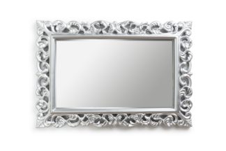 An Image of Argos Home Isabella Rectangular High Gloss Mirror - Silver